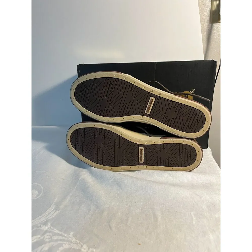New Durango Music City Gator Emboss Brown Leather Boat Shoes Men's 10.5M